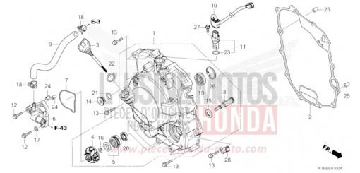 PANNEAU CARTER-MOTEUR D./POMPE A EAU NSS350ASS de 2025